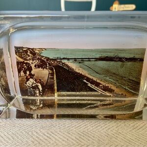 Vintage Bournemouth Glass Paperweight